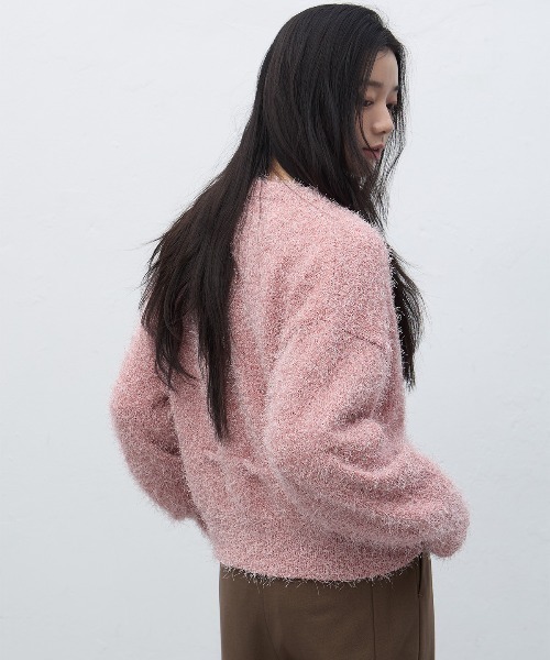 GENERAL IDEA(ジェネラルアイデア)の「【GENERAL IDEA】シャギールーズカーディガン / LONG HAIR LOOSE FIT CARDIGAN(カーディガン/ボレロ・レディース・ピンク/ブラウン・L/M/S)」の12枚目の写真