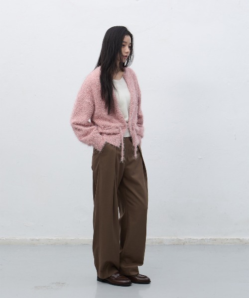 GENERAL IDEA(ジェネラルアイデア)の「【GENERAL IDEA】シャギールーズカーディガン / LONG HAIR LOOSE FIT CARDIGAN(カーディガン/ボレロ・レディース・ピンク/ブラウン・L/M/S)」の14枚目の写真
