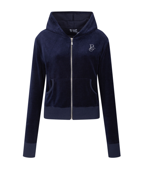 PLEASENOFOLLOW(プリーズノーフォロー)の「25FW New Velour Set-Up (Navy)(パーカー・レディース・その他・FREE)」の2枚目の写真