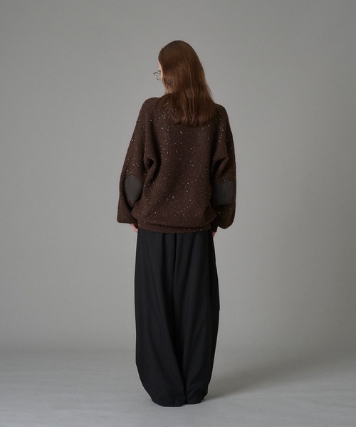 ONCILY(オンシェリー)の「HEART ELBOW NEP V-NECK KNIT / ハートエルボーネップVネックニット(ニット/セーター・メンズ・ブラウン/レッド・SMALL/MEDIUM/LARGE)」の18枚目の写真