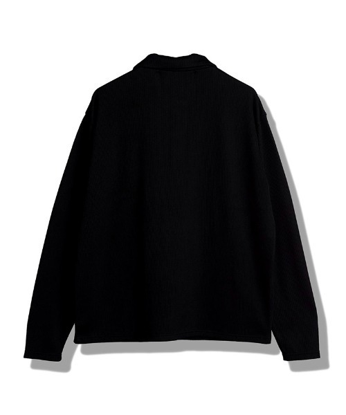 NO ID.（ノーアイディ）の「ms6369-ロングスリーブBIGポロSH(858006-395T)（ポロシャツ・メンズ・グレー/ブラック・ONE SIZE）」の11枚目の写真