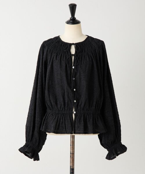 BEARDSLEY（ビアズリー）の「ボタニカルジャガードブラウス（シャツ/ブラウス・レディース・ブラック・FREE）」の10枚目の写真