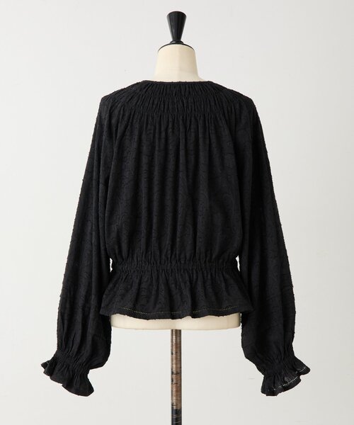 BEARDSLEY（ビアズリー）の「ボタニカルジャガードブラウス（シャツ/ブラウス・レディース・ブラック・FREE）」の15枚目の写真