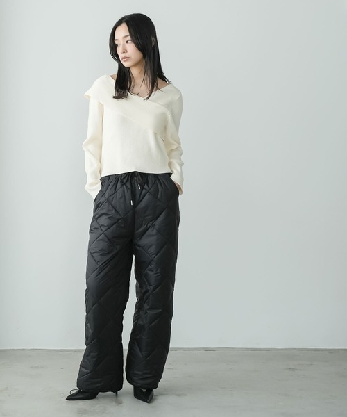 mili an deni(ミリアンデニ)の「アシメニットトップス(ニット/セーター・レディース・アッシュグレー/アイボリー/ブラック・M)」の7枚目の写真