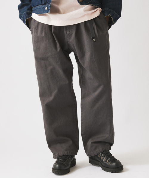 Gramicci（グラミチ）の「GRAMICCI / グラミチ 別注 エココットンツイル ワイドパンツ（チノパンツ・メンズ・ブラック/チャコールグレー/アイボリー/ブラウン・MEDIUM/LARGE）」の17枚目の写真
