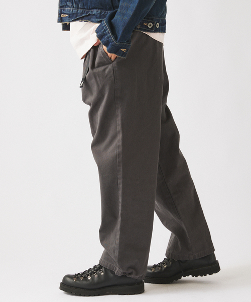 Gramicci（グラミチ）の「GRAMICCI / グラミチ 別注 エココットンツイル ワイドパンツ（チノパンツ・メンズ・ブラック/チャコールグレー/アイボリー/ブラウン・MEDIUM/LARGE）」の19枚目の写真