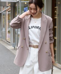 RIVE DROITE | 予約【オンオフ使える】ドライギャバピークドラペルジャケット(テーラードジャケット)