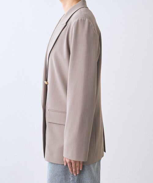 RIVE DROITE（リヴドロワ）の「予約【オンオフ使える】ドライギャバピークドラペルジャケット（テーラードジャケット・レディース・ネイビー/ライトグレー/モカ・FREE）」の13枚目の写真