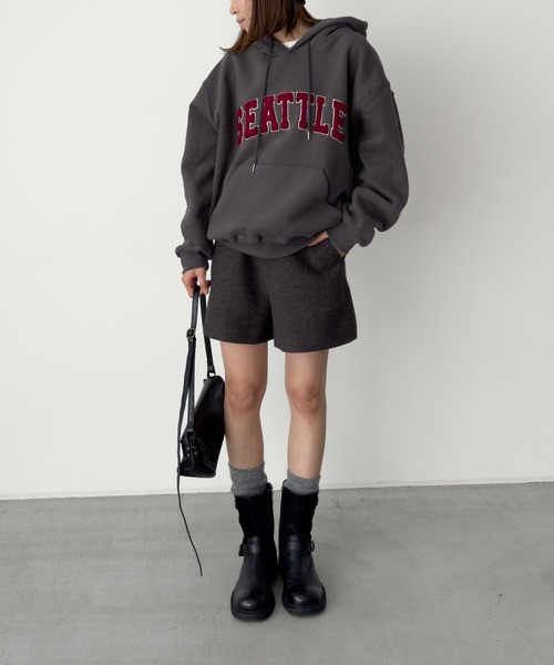 CANAL JEAN(キャナルジーン)の「Lakey Park SEATTLE パーカー 両起毛(パーカー・レディース・オートミール/チャコールグレー/ヘザーグレー・ONE SIZE)」の11枚目の写真