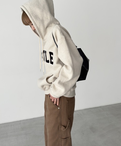 CANAL JEAN(キャナルジーン)の「Lakey Park SEATTLE パーカー 両起毛(パーカー・レディース・オートミール/チャコールグレー/ヘザーグレー・ONE SIZE)」の12枚目の写真