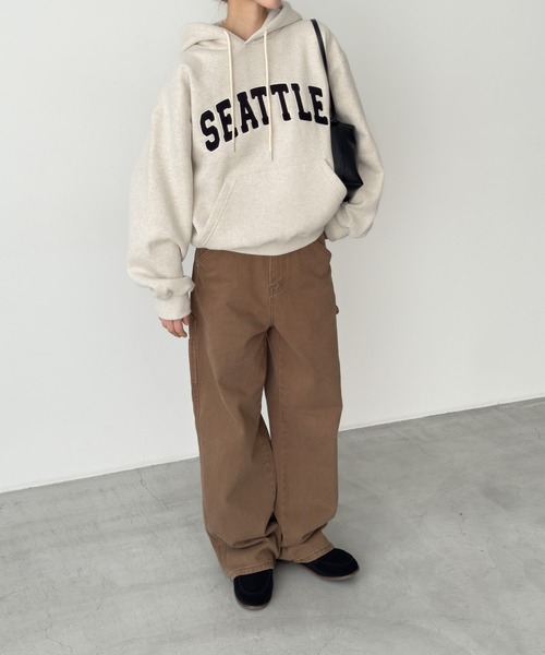 CANAL JEAN(キャナルジーン)の「Lakey Park SEATTLE パーカー 両起毛(パーカー・レディース・オートミール/チャコールグレー/ヘザーグレー・ONE SIZE)」の14枚目の写真