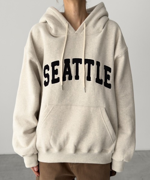 CANAL JEAN(キャナルジーン)の「Lakey Park SEATTLE パーカー 両起毛(パーカー・レディース・オートミール/チャコールグレー/ヘザーグレー・ONE SIZE)」の15枚目の写真