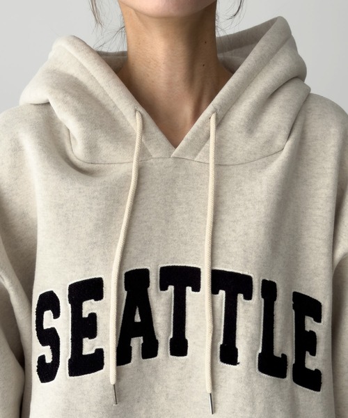 CANAL JEAN(キャナルジーン)の「Lakey Park SEATTLE パーカー 両起毛(パーカー・レディース・オートミール/チャコールグレー/ヘザーグレー・ONE SIZE)」の18枚目の写真