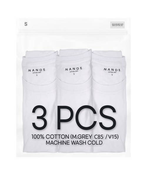 NANDE(ナンデ)の「20番手スタンダードフィットプレミアムコットンTシャツ(Tシャツ/カットソー・メンズ・その他・XS/S/M/L/XL/XXX-LARGE/XXL)」の1枚目の写真