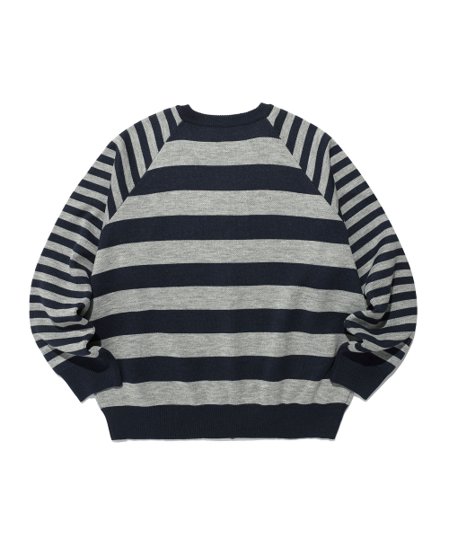 ISTKUNST（イストクンスト）の「STAR STRIPE RAGLAN KNIT ZIP UP_NAVY(IK2FFMK685A)（ニット/セーター・レディース・ネイビー・S/M/L）」の3枚目の写真