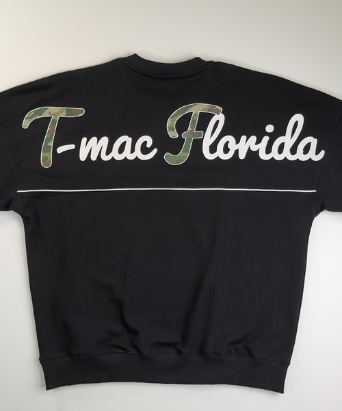セール】T-MAC 背面ロゴ オーバーサイズ 裏毛スウェット パイピング