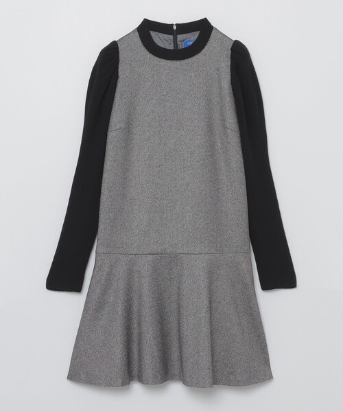 【美品】ブルーレーベルクレストブリッジ　ツイードワンピース ツイードドッキングドレス（ワンピース）｜BLUE LABEL CRESTBRIDGE