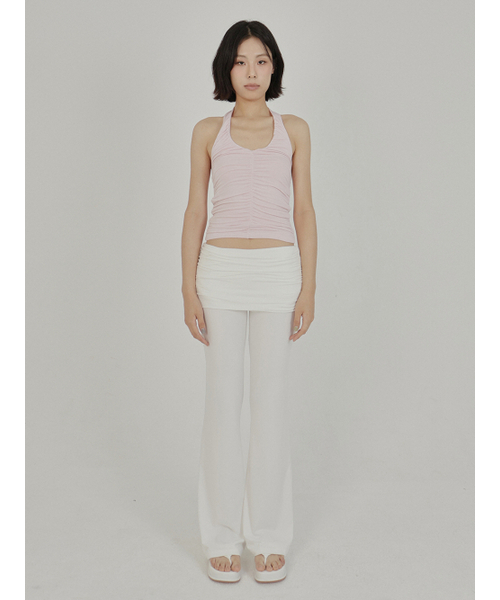 AS BASIC SHIRRING FOLDING PANTS (IVORY)