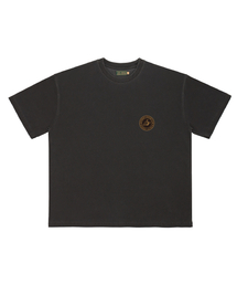 Pigment Dyed T-shirt(Unisex) / Small S.L.C Emblem - Black