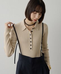 Whim Gazette | ニットポロボディスーツ(ニット/セーター)