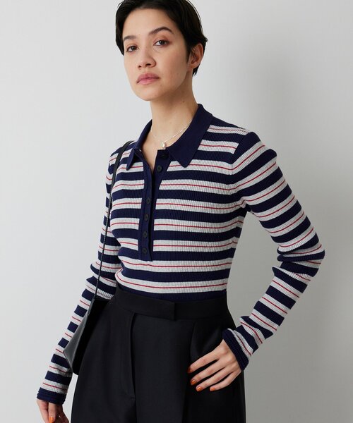 Whim Gazette（ウィムガゼット）の「ニットポロボディスーツ（ニット/セーター・レディース・ベージュ/レッド・FREE）」の19枚目の写真