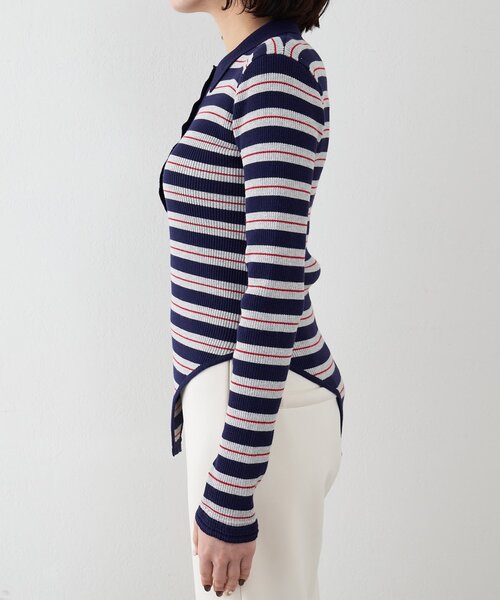 Whim Gazette（ウィムガゼット）の「ニットポロボディスーツ（ニット/セーター・レディース・ベージュ/レッド・FREE）」の11枚目の写真