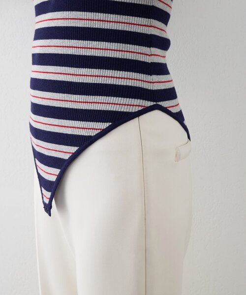 Whim Gazette（ウィムガゼット）の「ニットポロボディスーツ（ニット/セーター・レディース・ベージュ/レッド・FREE）」の7枚目の写真