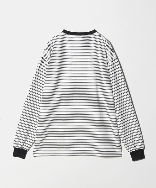 CITEN（シテン）の「＜CITEN＞リップルボーダーロングスリーブシャツ（Tシャツ/カットソー・メンズ・ブラック/ホワイト・L/M）」の14枚目の写真