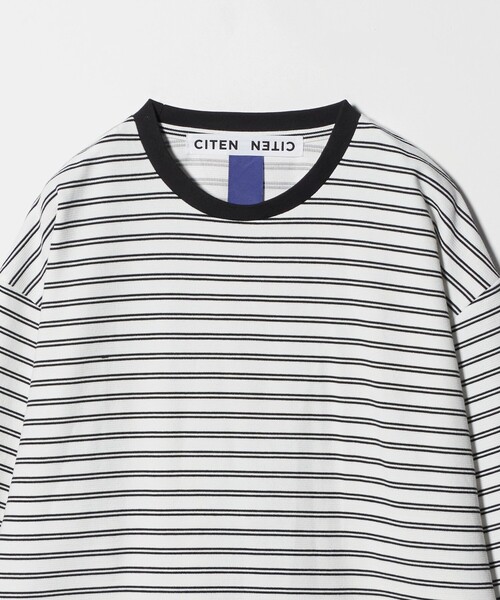 CITEN（シテン）の「＜CITEN＞リップルボーダーロングスリーブシャツ（Tシャツ/カットソー・メンズ・ブラック/ホワイト・L/M）」の15枚目の写真