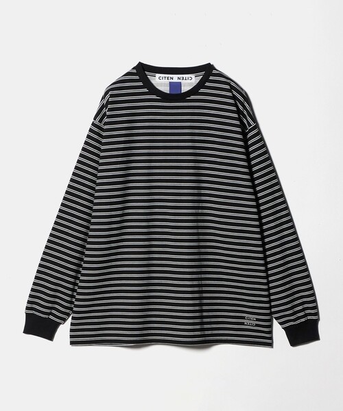 CITEN（シテン）の「＜CITEN＞リップルボーダーロングスリーブシャツ（Tシャツ/カットソー・メンズ・ブラック/ホワイト・L/M）」の18枚目の写真