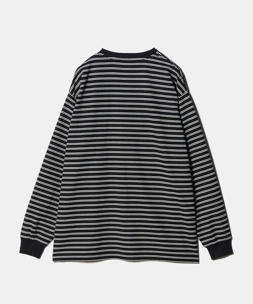 CITEN（シテン）の「＜CITEN＞リップルボーダーロングスリーブシャツ（Tシャツ/カットソー・メンズ・ブラック/ホワイト・L/M）」の19枚目の写真