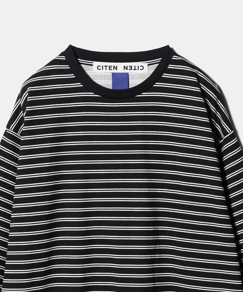 CITEN（シテン）の「＜CITEN＞リップルボーダーロングスリーブシャツ（Tシャツ/カットソー・メンズ・ブラック/ホワイト・L/M）」の20枚目の写真