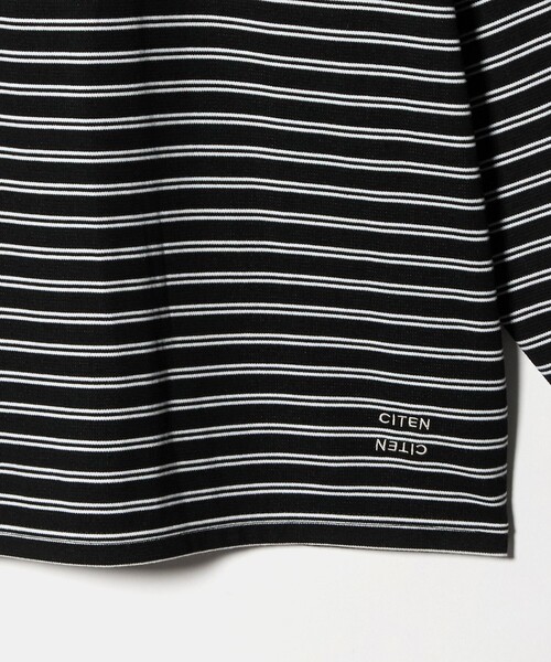CITEN（シテン）の「＜CITEN＞リップルボーダーロングスリーブシャツ（Tシャツ/カットソー・メンズ・ブラック/ホワイト・L/M）」の22枚目の写真