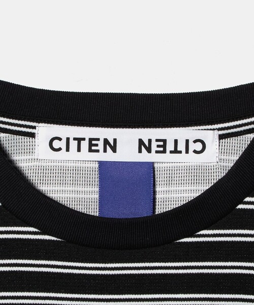 CITEN（シテン）の「＜CITEN＞リップルボーダーロングスリーブシャツ（Tシャツ/カットソー・メンズ・ブラック/ホワイト・L/M）」の4枚目の写真