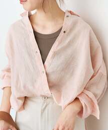 Spick & Span（スピックアンドスパン）の「《ゆったりサイズ》追加 80リネンカシュクール ビッグシャツ（シャツ/ブラウス）」