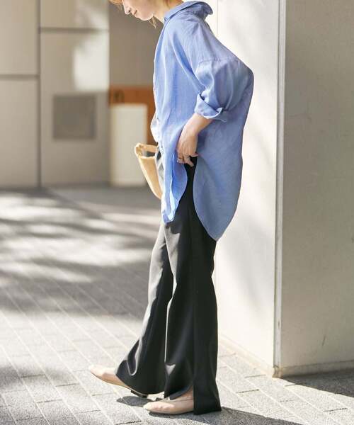 Spick & Span(スピックアンドスパン)の「《追加》 80リネンカシュクール ビッグシャツ(シャツ/ブラウス・レディース・その他14/マルチ/サックスブルー/バーガンディー/ホワイト/その他12/その他7/ネイビー/ブラックミックス・FREE)」の11枚目の写真