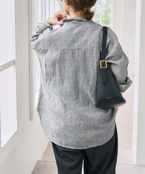 Spick & Span(スピックアンドスパン)の「《追加》 80リネンカシュクール ビッグシャツ(シャツ/ブラウス・レディース・その他14/マルチ/サックスブルー/バーガンディー/ホワイト/その他12/その他7/ネイビー/ブラックミックス・FREE)」の18枚目の写真