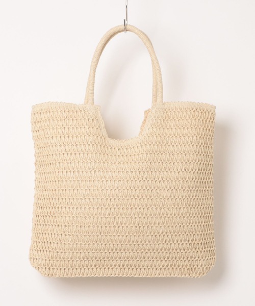 BONLECILL Marche(ボンルシールマルシェ)の「【BONLECILL Marche】《A4収納》スクエアカゴバッグ/トートバッグ(かごバッグ・レディース・ベージュ/アイボリー・FREE)」の16枚目の写真