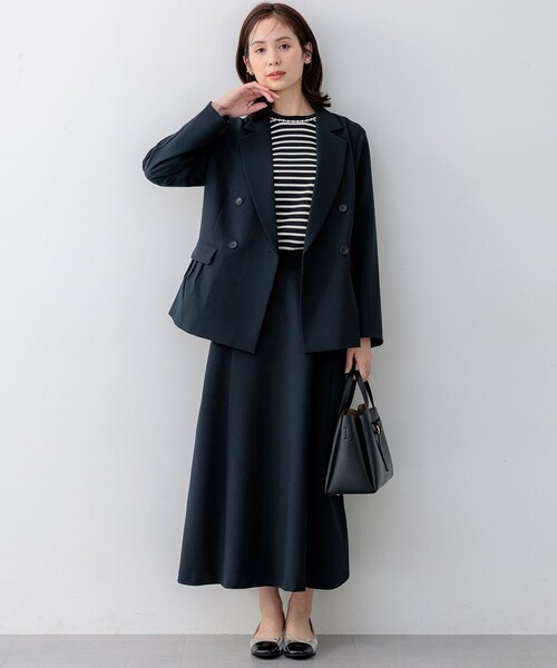 組曲(クミキョク)の「クリアストレッチビジューレーン6分袖 ニット(ニット/セーター・レディース・ブラック系2/ブラック系/ホワイト系・S2)」の16枚目の写真