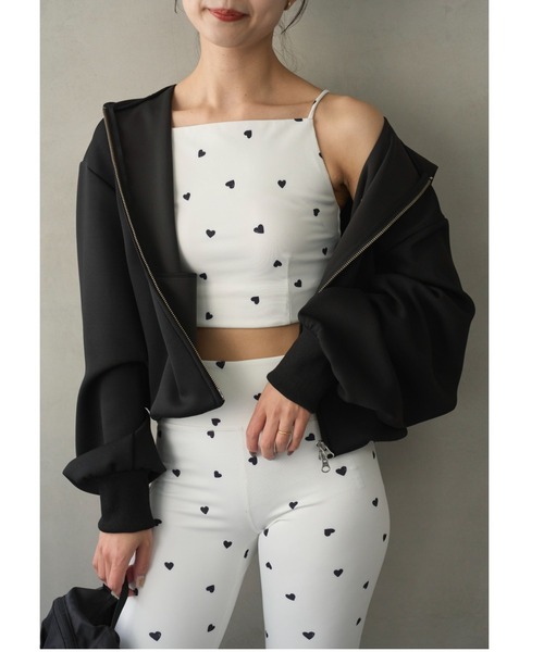 emmi（エミ）の「【HEART】 ハートパターンレギンス/UVカット/接触冷感（その他パンツ・レディース・ネイビー/オフホワイト/ライトブルー・0/1）」の22枚目の写真