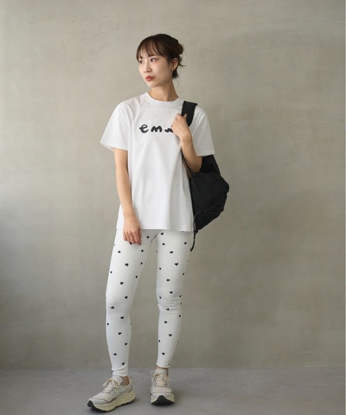 emmi（エミ）の「【HEART】 ハートパターンレギンス/UVカット/接触冷感（その他パンツ・レディース・ネイビー/オフホワイト/ライトブルー・0/1）」の17枚目の写真