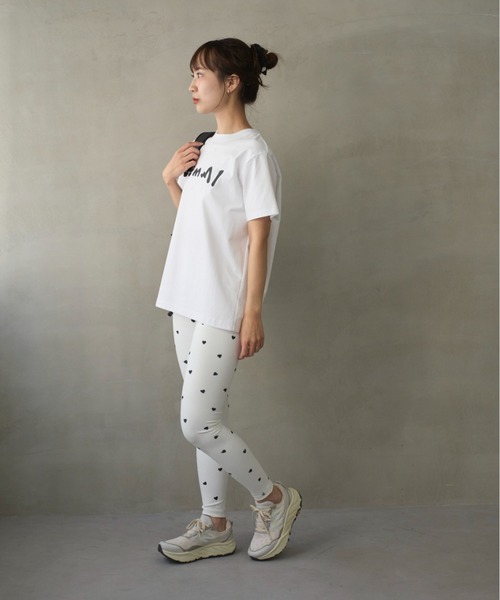 emmi（エミ）の「【HEART】 ハートパターンレギンス/UVカット/接触冷感（その他パンツ・レディース・ネイビー/オフホワイト/ライトブルー・0/1）」の18枚目の写真