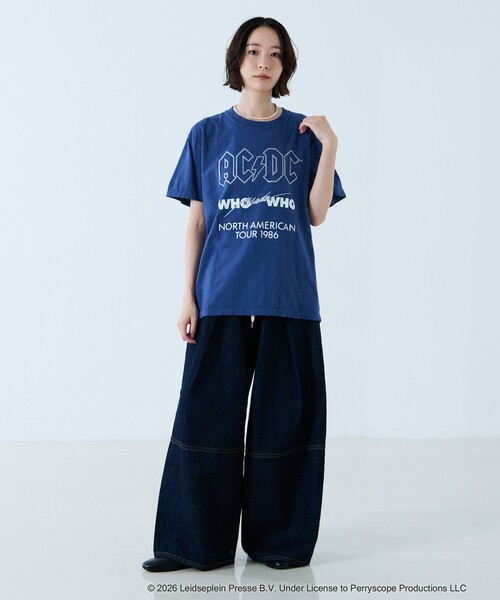 GOOD ROCK SPEED(グッドロックスピード)の「【GOOD ROCK SPEED/グッドロックスピード】ロゴT / ラメプリント / THE BEATLES / AC/DC / DAVID BOWIE / ロックTシャツ(Tシャツ/カットソー・レディース・ブラウン/ブルー/ブラック・フリー)」の9枚目の写真