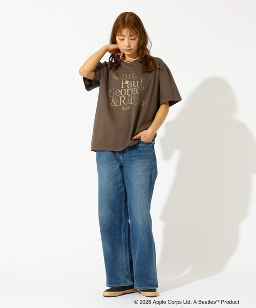 GOOD ROCK SPEED(グッドロックスピード)の「【GOOD ROCK SPEED/グッドロックスピード】ロゴT / ラメプリント / THE BEATLES / AC/DC / DAVID BOWIE / ロックTシャツ(Tシャツ/カットソー・レディース・ブラウン/ブルー/ブラック・フリー)」の13枚目の写真