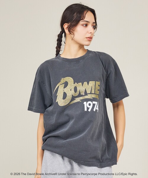 GOOD ROCK SPEED(グッドロックスピード)の「【GOOD ROCK SPEED/グッドロックスピード】ロゴT / ラメプリント / THE BEATLES / AC/DC / DAVID BOWIE / ロックTシャツ(Tシャツ/カットソー・レディース・ブラウン/ブルー/ブラック・フリー)」の18枚目の写真