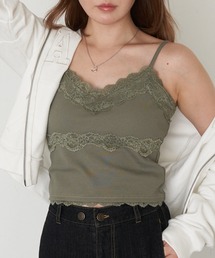 RAY CASSIN（レイカズン）の「パット付レースキャミ（キャミソール）」