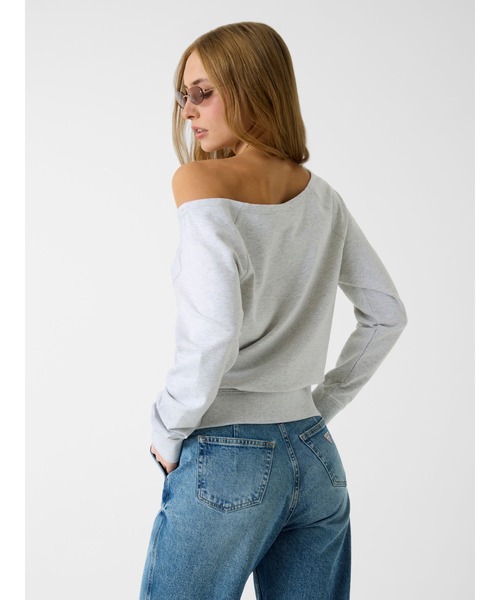 GUESS JEANS（ゲスジーンズ）の「GUESS JEANS Off Shoulder 81 Sweatshirt スウェット（スウェット・レディース・グレー・LARGE/MEDIUM/SMALL/X-SMALL）」の6枚目の写真