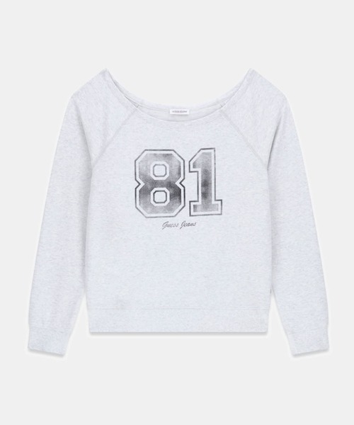 GUESS JEANS（ゲスジーンズ）の「GUESS JEANS Off Shoulder 81 Sweatshirt スウェット（スウェット・レディース・グレー・LARGE/MEDIUM/SMALL/X-SMALL）」の4枚目の写真