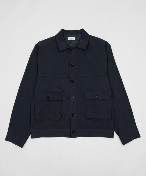 BROWNY（ブラウニー）の「BROWNY/【26年春夏新作】ダブルポケットショートジャケット（ブルゾン・メンズ・ブルー系その他/ブラック・MEDIUM/LARGE）」の4枚目の写真