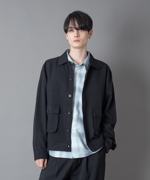 BROWNY(ブラウニー)の「BROWNY/【26年春夏新作】ダブルポケットショートジャケット(ブルゾン・メンズ・ブルー系その他/ブラック・MEDIUM/LARGE)」の11枚目の写真